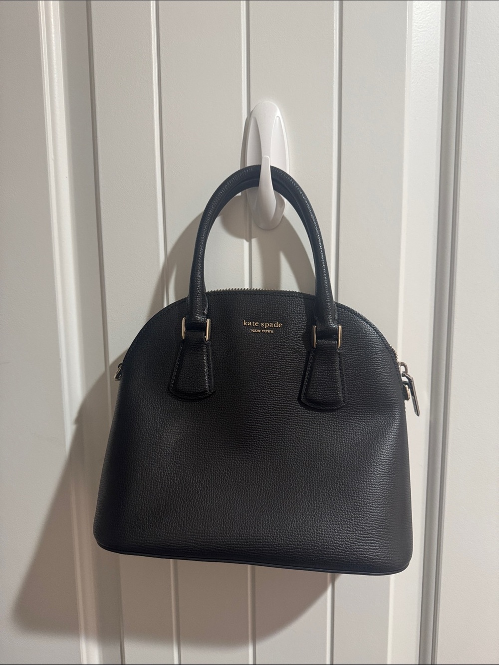 Kate Spade Black Leather Dome Satchel